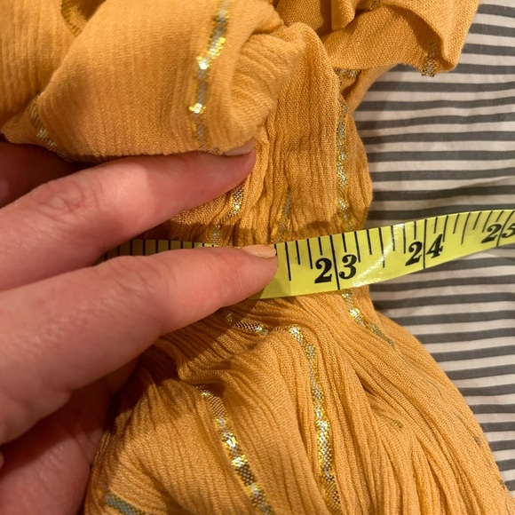 Lulus Goddess Vibes Rusty Rose Gold Stripe Dolman Sleeve Maxi, Size L, NWT - Picture 8 of 9